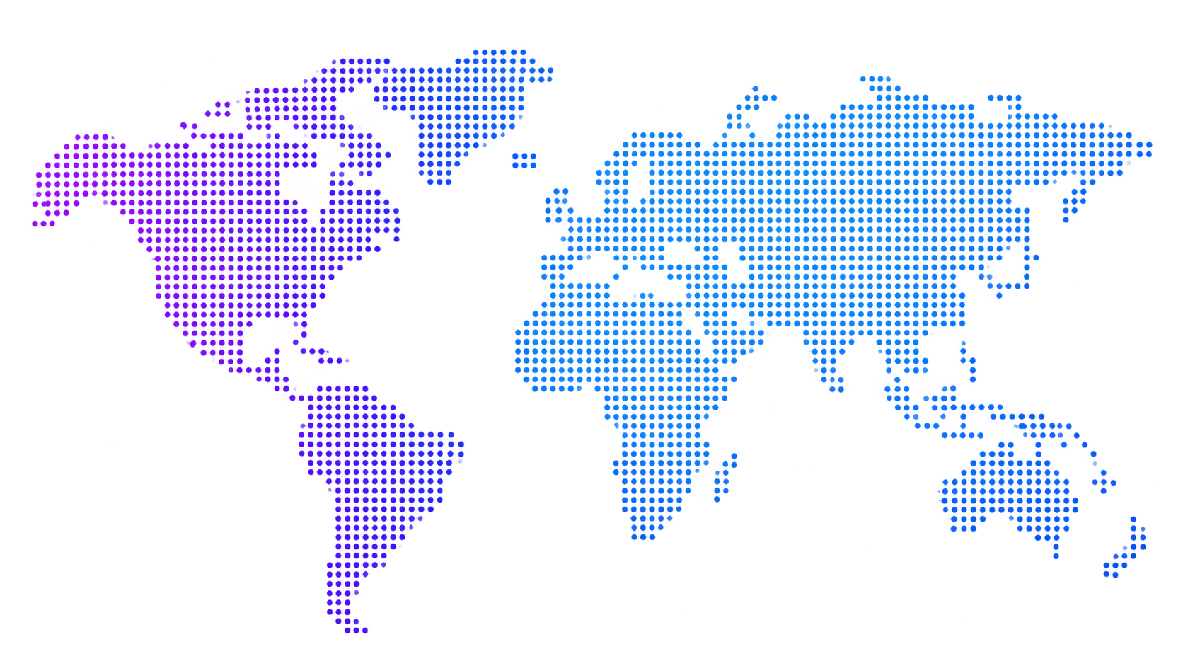 Stylized dotted world map